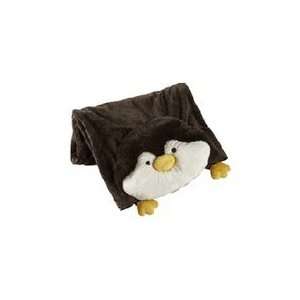  The Original My Pillow Pets Penguin Blanket (Black and 