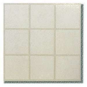   Vinyl Stick On Tiles With 9 Beige Squares Self Adhesive Flooring