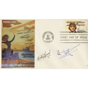 ne Dorigny and Michel Arnould Autographed Commemorative Philatelic 