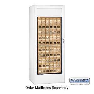   Mail Center Brass Style White USPS Access (Mailboxes Sold Separately