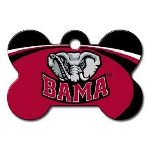 Quick Tag Alabama Crimson Tide NCAA Bone Personalized Engraved Pet ID 
