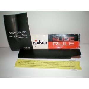 VINTAGE Pickett Student Slide Rule with Leather Case and Instruction 