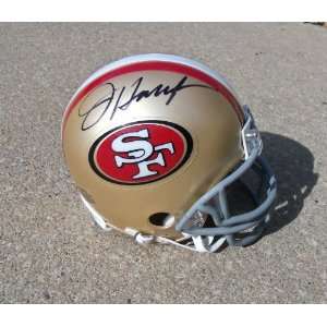  JIM HARBAUGH 49ERS SIGNED MINI HELMET COMES WITH A COA 