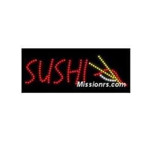  LED Sign, Sushi Sign, Red, White and Yellow Office 