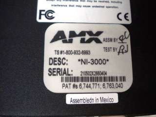 AMX Netlinx Integerated Controller NI3000 Home Theatre VCR DVD  