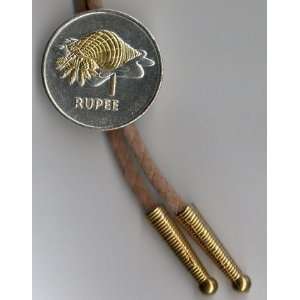Seychelles 1 Rupee Conch Two Tone Coin Bolo Tie  Sports 
