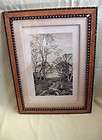 Antique Etching A Sylvan Road Fred Slocombe Wood Fram