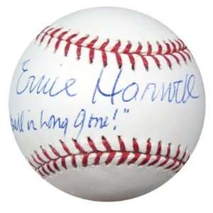 Autographed Ernie Harwell Ball   That is Long Gone HOF 81 PSA DNA 