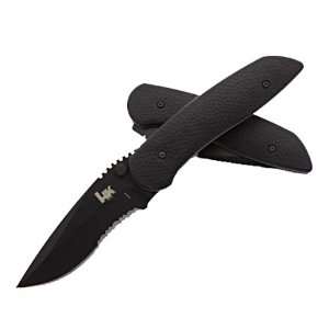 Heckler and Koch Fugitive Knife Combo with Edged Coated Blade (Black 