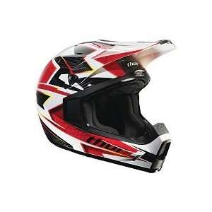  2012 THOR YOUTH QUADRANT HELMET   SPIRAL (LARGE) (RED 
