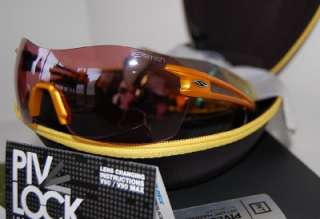 New Smith Optics Pivlock V90 Max Yellow Anodized Sunglasses w/ Extra 