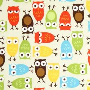  Robert Kaufman Urban Zoologie Owls Bermuda Fabric Yardage 