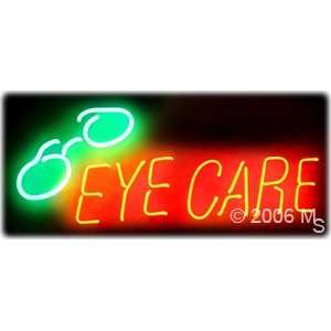 Neon Sign   Eye Care, Logo   Large 13 x 32  Grocery 