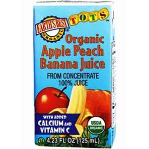 Earths Best Aseptic Apple Peach Banana Juice, 125.0 ML Aspectic (Pack 