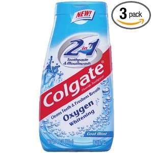 Colgate 2 In 1 Oxygen Whitening Cool Mint Liquid Toothpaste, 4.60 