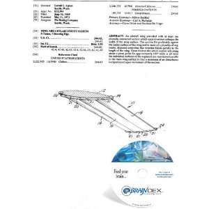    NEW Patent CD for WING AREA ENLARGEMENT SYSTEM 