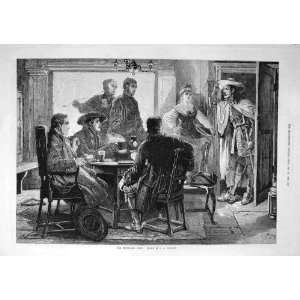  1872 Pasquier Unwelcome Guest Man People Old Print