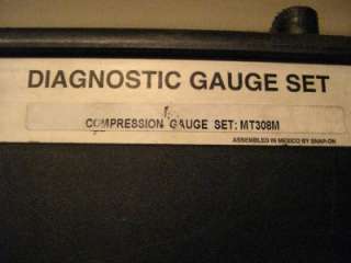Snap On Diagnostic Guage Set Compression Tester Kit MT308M with Case 