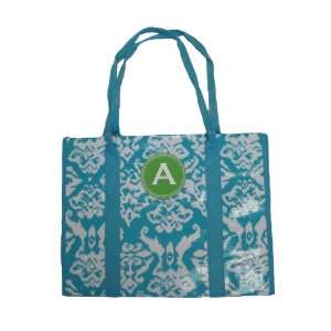   Tote Bag   Turquoise and White Pasha Arm Candy 