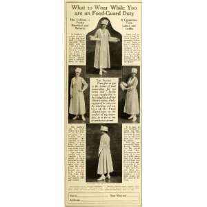 1917 Ad World War I Food Administration Guard Duty Garments Clothing 