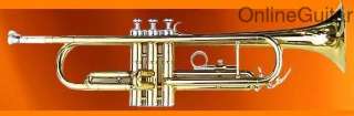 Used GOLD / BRASS Bb Trumpet, Case + YAMAHA Care Kit   