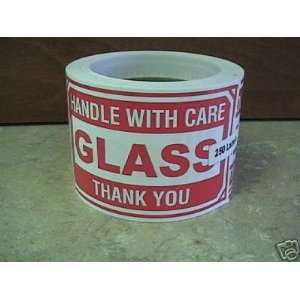  1000 3x5 Fragile GLASS Handle with Care Labels Stickers 