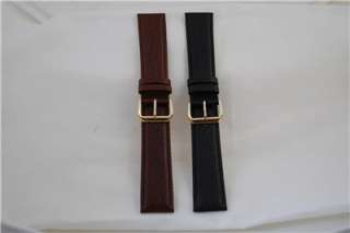 22mm Padded Extra Long Black,Brown ECO Leather Watch Strap, Expensive 