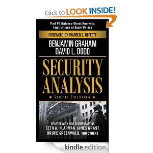 Security Analysis, Sixth Edition, Part VI Balance Sheet Analysis 
