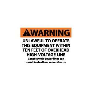 M771P   Warning, Unlawful To Operate This Equipment Within 10 Feet of 
