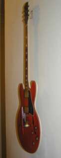 Red Gibson 335 Guitar Novelty Wall Clock 17 x 6.5  