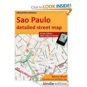 Map of Sao Paulo (Brazil) eBookWorldAtlas Team  Kindle 