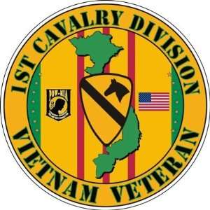 United States Army 1st Cavalry Division Vietnam Veteran Decal Sticker 