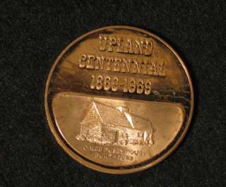 1969 Upland Centennial Bronze Medal 37 mm  
