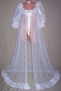 Vintage TOSCA Sheer Nylon PEIGNOIR Ballerina Length SIZE LG 1X, 100 