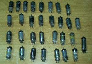 VACUUM TUBES LOT OF 34 UNTESTED USED FROM TV TECH BOX  