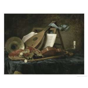  Attributes of Music, c.1770 Giclee Poster Print