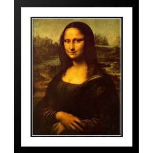  Da Vinci, Leonardo 28x36 Framed and Double Matted Mona 