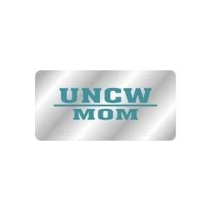  License Plate   UNCW MOM SILVER/TEAL
