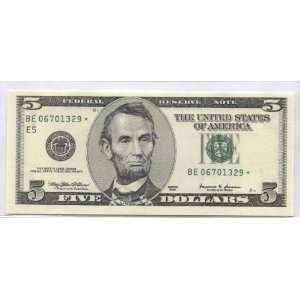  1999 $5 Richmond Star Note 
