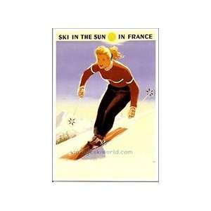    Greeting Card Ski In The Sun In France