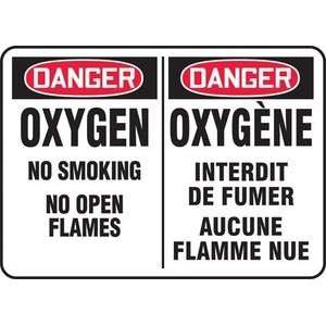   NE INTERDIT DE FUMER AUCUNE FLAMME NUE) Sign   10 x 14 .040 Aluminum
