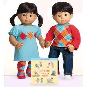  American Girl Bitty Twins with Bitty Twins Learn to Share 