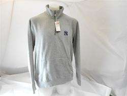 New Mens Antigua Revolution MLB Pullover NY Yankees NYY Gray Large 