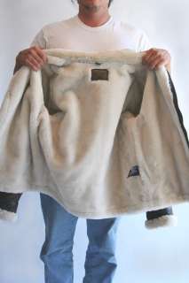LEATHER SHERLING BOMBER JACKET M L Lined Faux Fur Motorcycle St Johns 