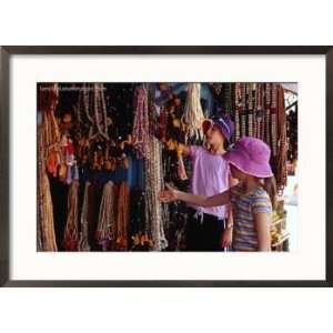  Girls Shopping for Glass Bead Necklaces at Indra Chowk 