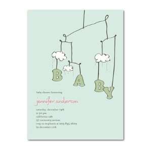    Baby Shower Invitations   Stormy Mobile Aloe By Umbrella Baby