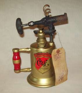 OLD ANTIQUE VTG SMALL DATED 1921 CLAYTON LAMBERT BRASS BLOW TORCH W 