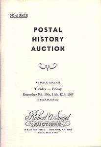   Auction Catalog 363   United States Postal History, December 1969