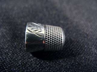 Antique Sterling No. 8 Thimble Shield Hallmark Inside  