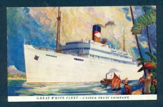 B0660 Postcard Great White Fleet United Fruit Company  
